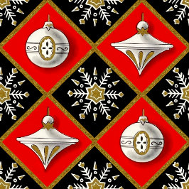 Vintage Christmas Harlequin Pattern Geschenkpapier