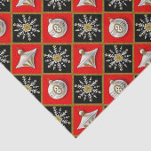 Vintage Christmas Harlequin Pattern Seidenpapier (Detail)