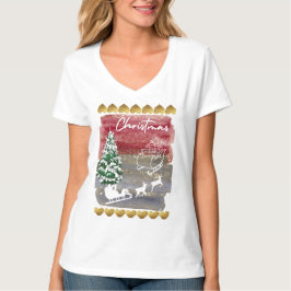 Vintage-Christmas-Hausflagge T-Shirt