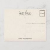 Vintage Christmas Holly Feiertagspostkarte (Rückseite)