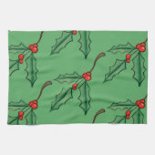 Vintage Christmas Holly Kitchen Handtuchgeschenk Geschirrtuch (Horizontal)