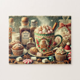 Vintage Christmas Hot Cocoa Bar Puzzle