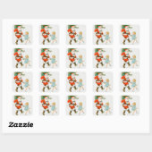 VINTAGE CHRISTMAS ILLUSTRATION SQUARE STICKER (Blatt)