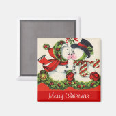 Vintage Christmas Kiss Magnet (Vorderseite/Rückseite)