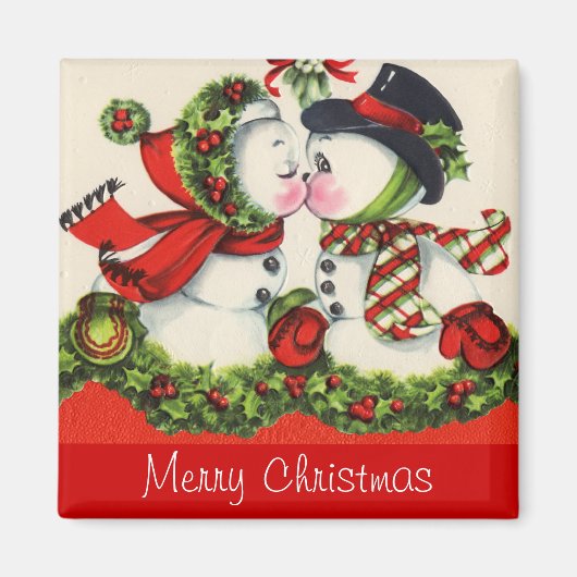 Vintage Christmas Kiss Magnet (Vorne)