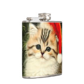 Vintage Christmas Kitten Flachmann (Rechts)
