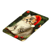 Vintage Christmas Kitten Magnet (Linke Seite)