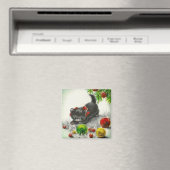 Vintage Christmas Kitten Magnet (In Situ (Geschirrspüler))