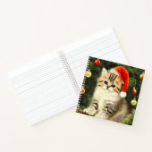 Vintage Christmas Kitten Notizblock (Innenseite)