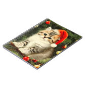 Vintage Christmas Kitten Notizblock (Linke Seite)