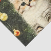 Vintage Christmas Kitten Seidenpapier (Ausschnitt)