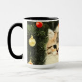 Vintage Christmas Kitten Tasse (Links)