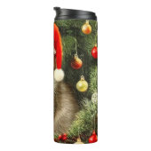 Vintage Christmas Kitten Thermosbecher (Nach rechts gedreht)