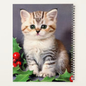 Vintage Christmas Kitten und Holly Planer (Rückseite)
