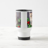 Vintage Christmas Kitten und Holly Reisebecher (Mittel)