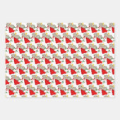 Vintage Christmas Kittens Geschenkpapier Set (Vorderseite 3)