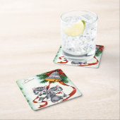 Vintage Christmas Kittens Rechteckiger Pappuntersetzer (Vor Ort)