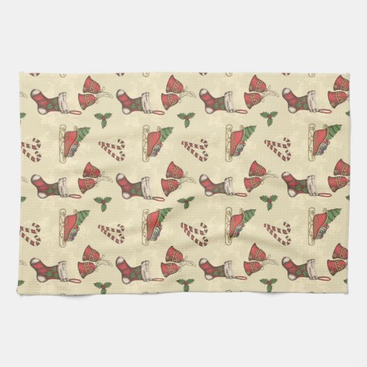 Vintage Christmas Küchentuch (Horizontal)