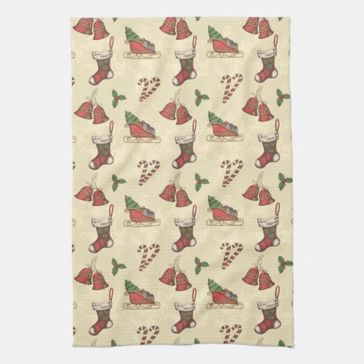 Vintage Christmas Küchentuch (Vertikal)