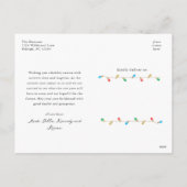 Vintage Christmas Lights Foto Arc Feiertagspostkarte (Rückseite)