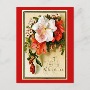 Vintage Christmas Lilly Feiertagspostkarte