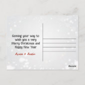 Vintage Christmas Locomotive Train Postkarte (Rückseite)