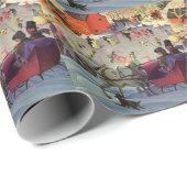 Vintage Christmas, Love and Romance Sleigh Geschenkpapier (Rolleneckpunkt)