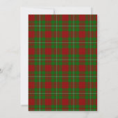 Vintage Christmas MacGregor Tartan Kariert Einladung (Rückseite)
