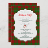 Vintage Christmas MacGregor Tartan Kariert Einladung (Vorne/Hinten)