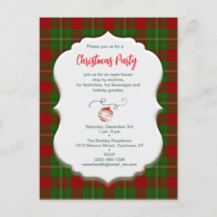 Vintage Christmas MacGregor Tartan Kariert Postkarte