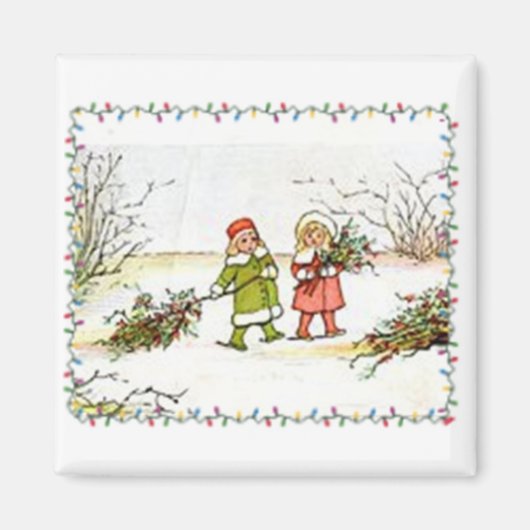 Vintage Christmas Magnet (Vorne)