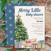 Vintage Christmas Merry Little Baby Dusche Einladung