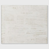 Vintage Christmas Music Sheet Music Collage Geschenkpapier (Flach)