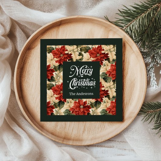Vintage Christmas Napkins Serviette
