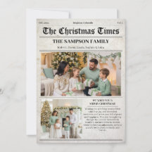 Vintage Christmas Newspaper Foto Newsletter