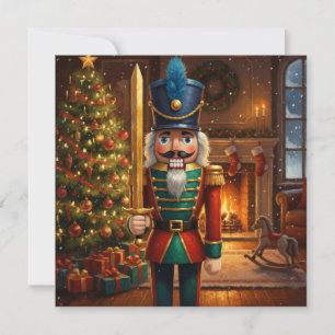 Vintage Christmas Nutcracker Feiertagskarte