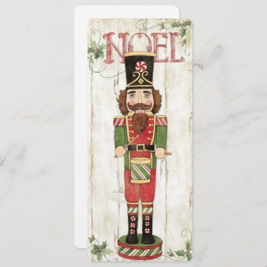 Vintage Christmas Nutcracker Feiertagskarte (Vorne/Hinten)