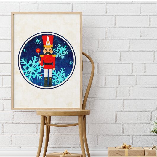 Vintage Christmas Nutcracker Poster
