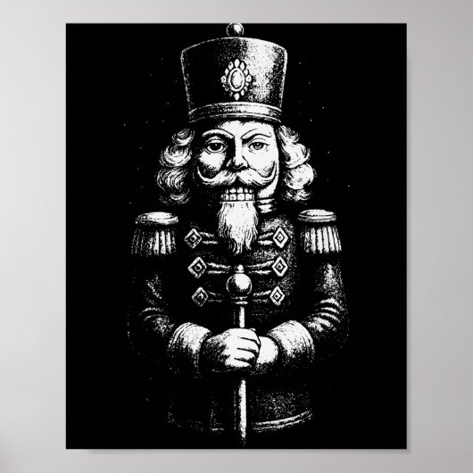 Vintage Christmas Nutcracker Retro Xmas 2025 Famil Poster (Vorne)
