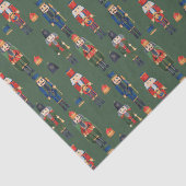 Vintage Christmas Nutcrackers Green Seidenpapier (Ausschnitt)