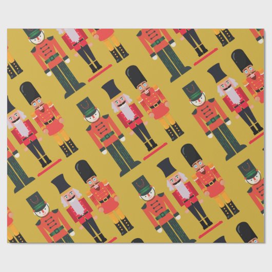Vintage Christmas Nutcraker | Geschenkpapier (Flach)