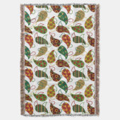 Vintage Christmas Paisley Decke (Vorderseite Vertikal)