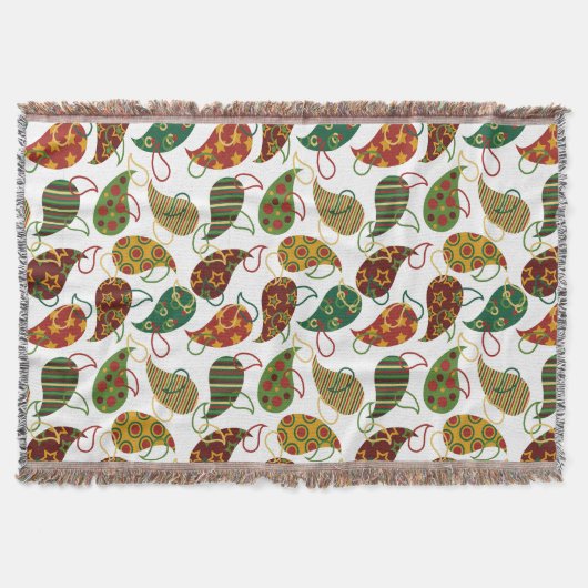 Vintage Christmas Paisley Decke (Vorderseite)