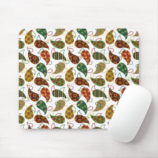 Vintage Christmas Paisley Mousepad (Mit Mouse)