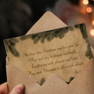 Vintage Christmas Paper - Greeting Card Feiertagskarte