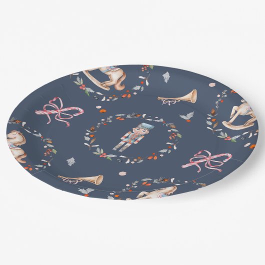 Vintage Christmas Paper Plate Pappteller (Schrägansicht)