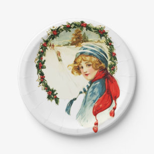 Vintage Christmas Pappteller