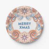 Vintage Christmas Pappteller (Vorderseite)