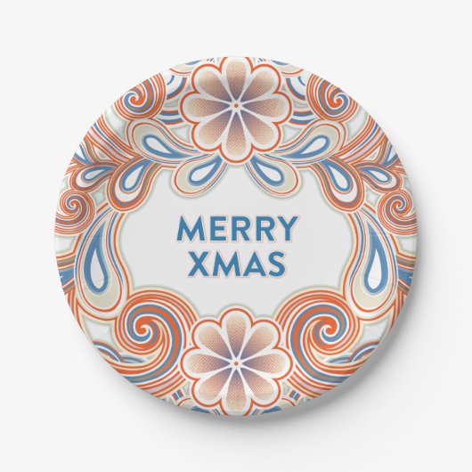 Vintage Christmas Pappteller (Vorderseite)