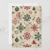 Vintage Christmas Party Invitation Einladung (Rückseite)